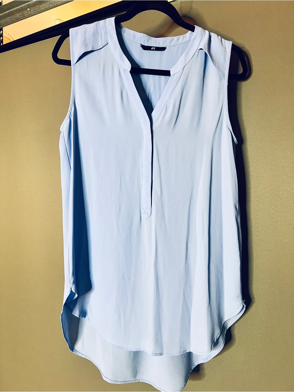 H&M Pale Blue Sleeveless V-Neck Camisole